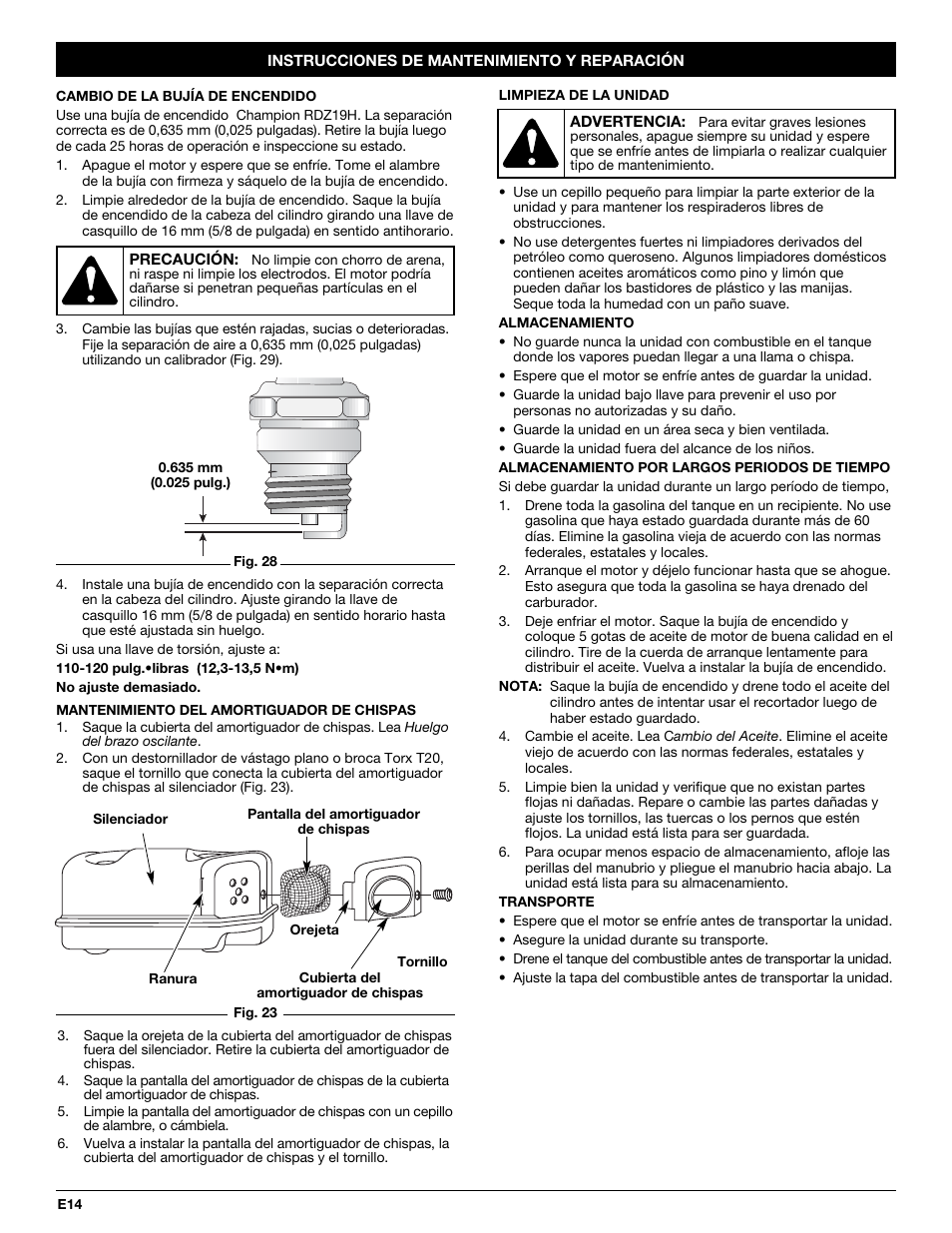 Troy-Bilt TB144 User Manual | Page 50 / 56