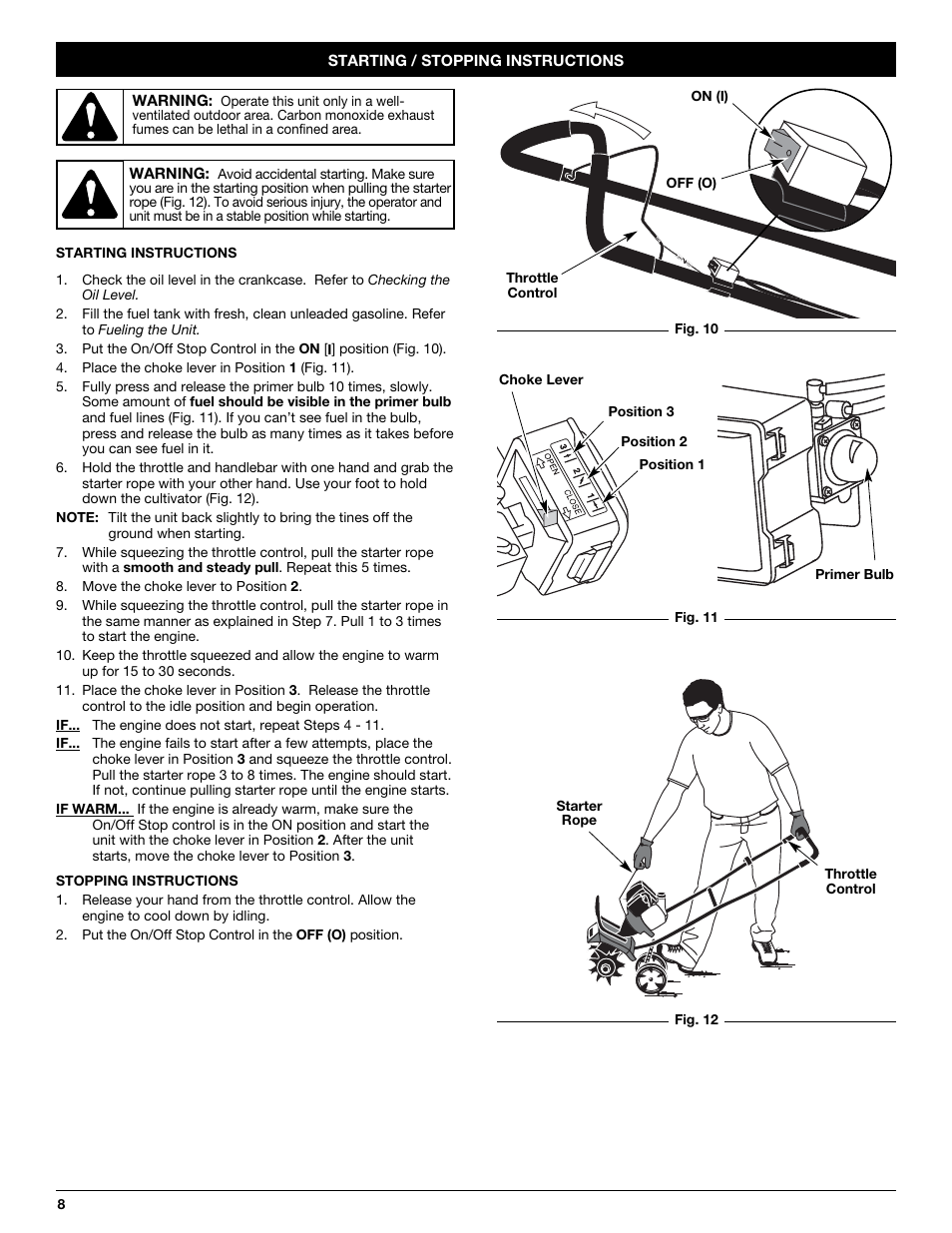 Troy-Bilt TB144 User Manual | Page 8 / 56