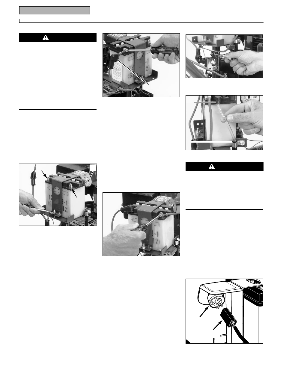 Danger, Warning | Troy-Bilt 12211 User Manual | Page 10 / 44