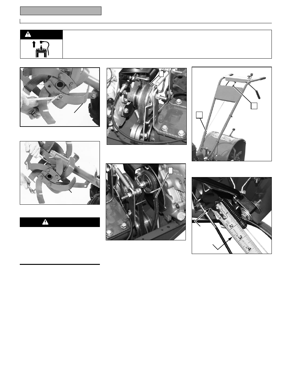 Warning | Troy-Bilt 12211 User Manual | Page 24 / 44