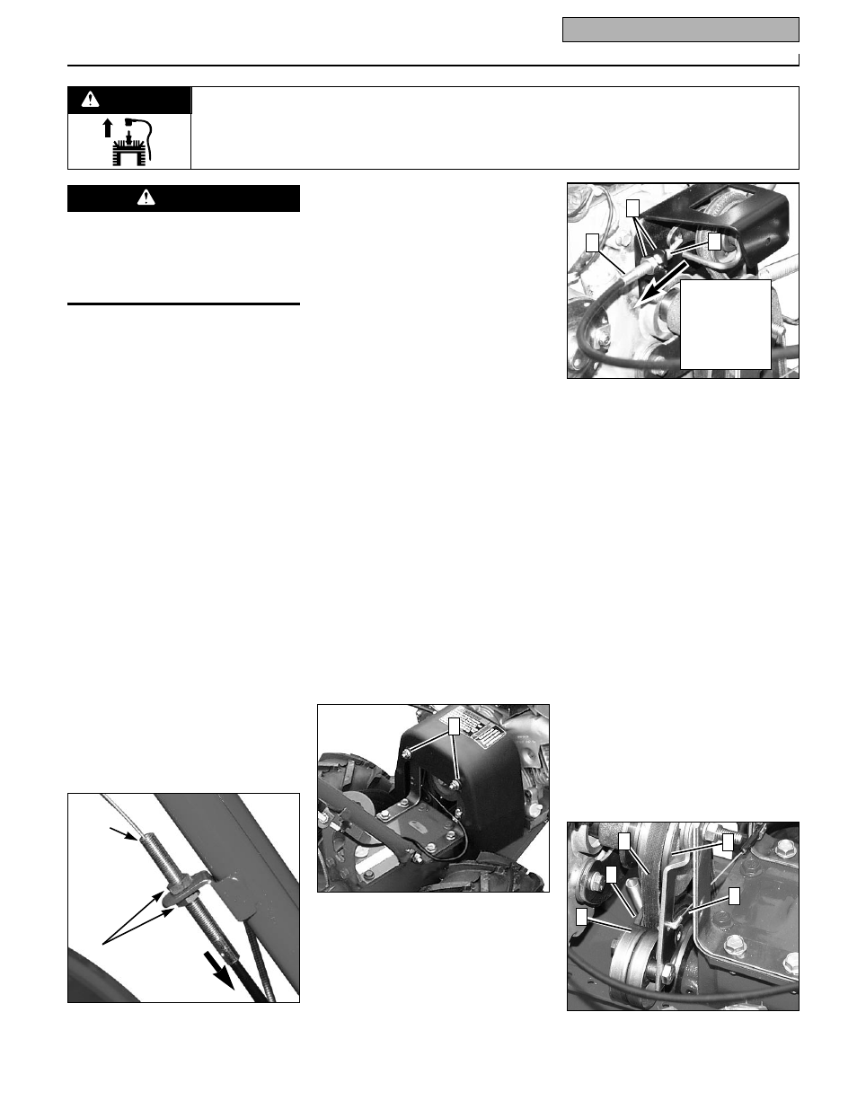 Warning, Caution | Troy-Bilt 12211 User Manual | Page 25 / 44
