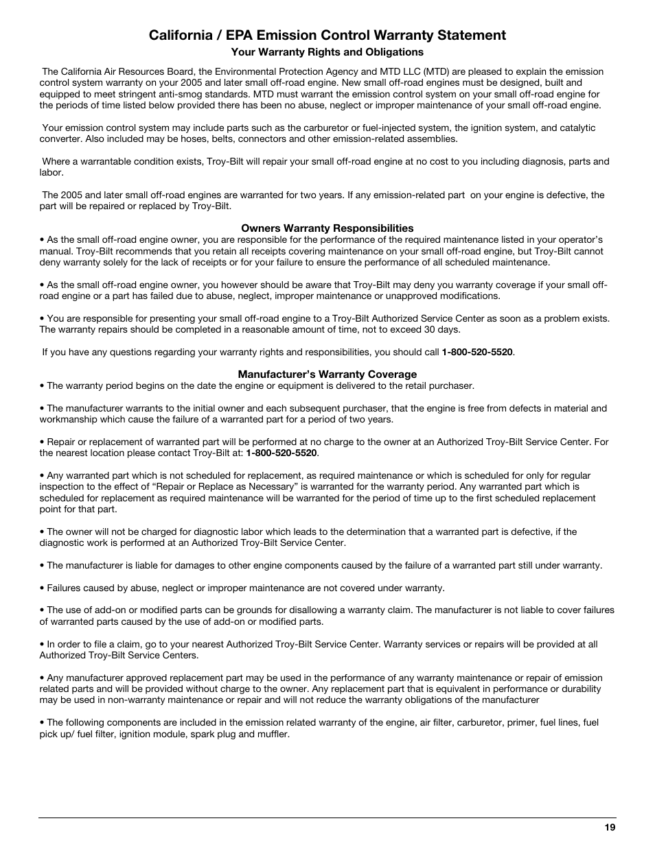 Troy-Bilt TB70SS User Manual | Page 19 / 64