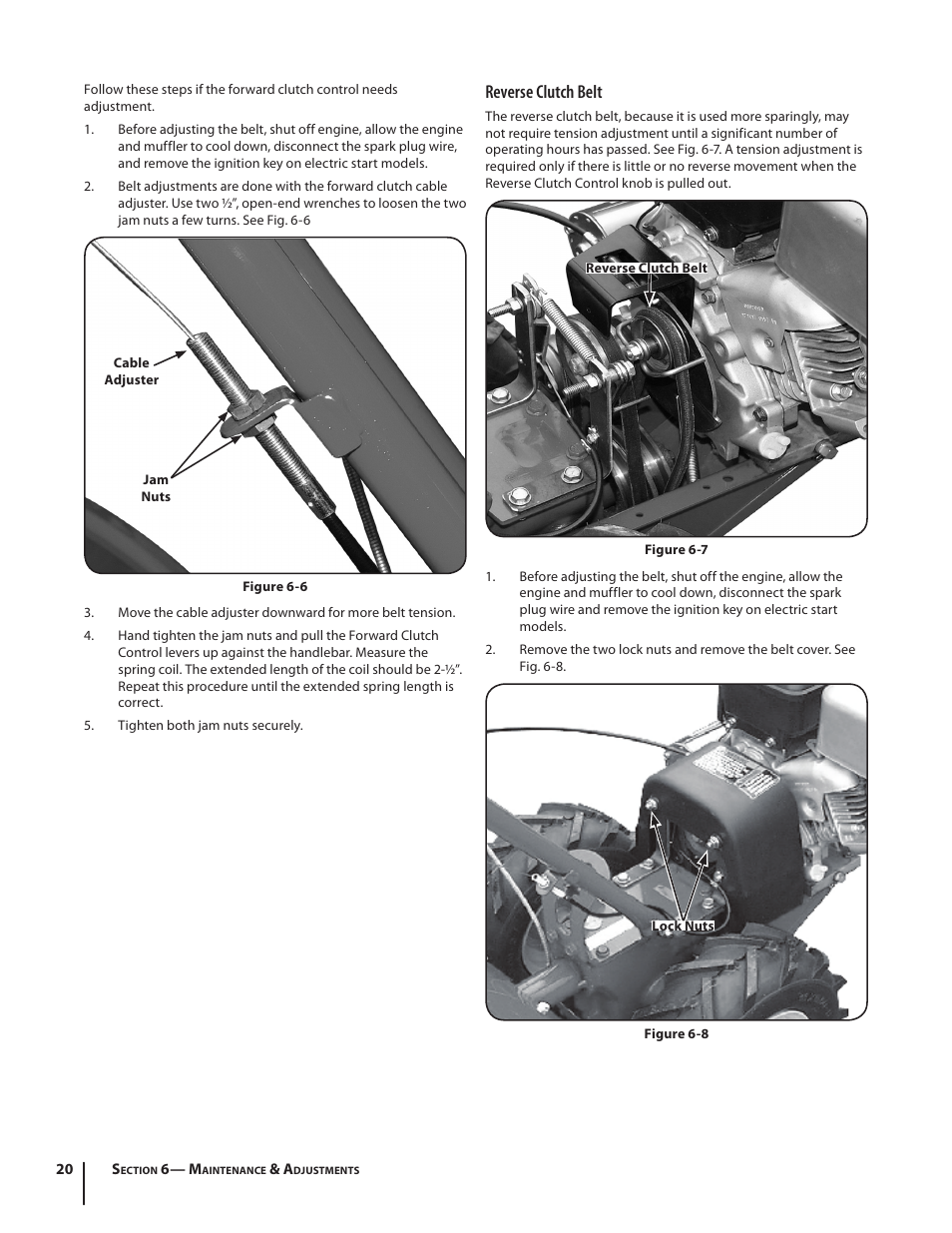 Reverse clutch belt | Troy-Bilt Pro Line User Manual | Page 20 / 28