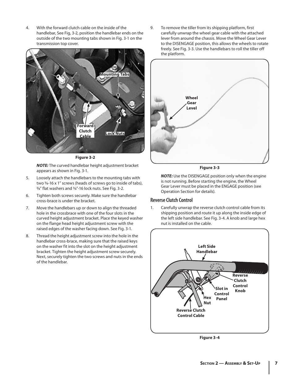 Reverse clutch control | Troy-Bilt Pro Line User Manual | Page 7 / 28