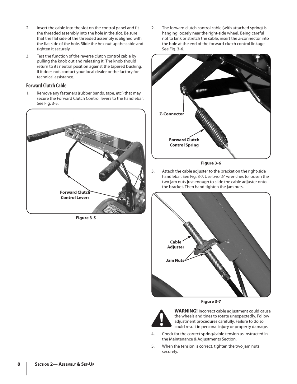 Forward clutch cable | Troy-Bilt Pro Line User Manual | Page 8 / 28
