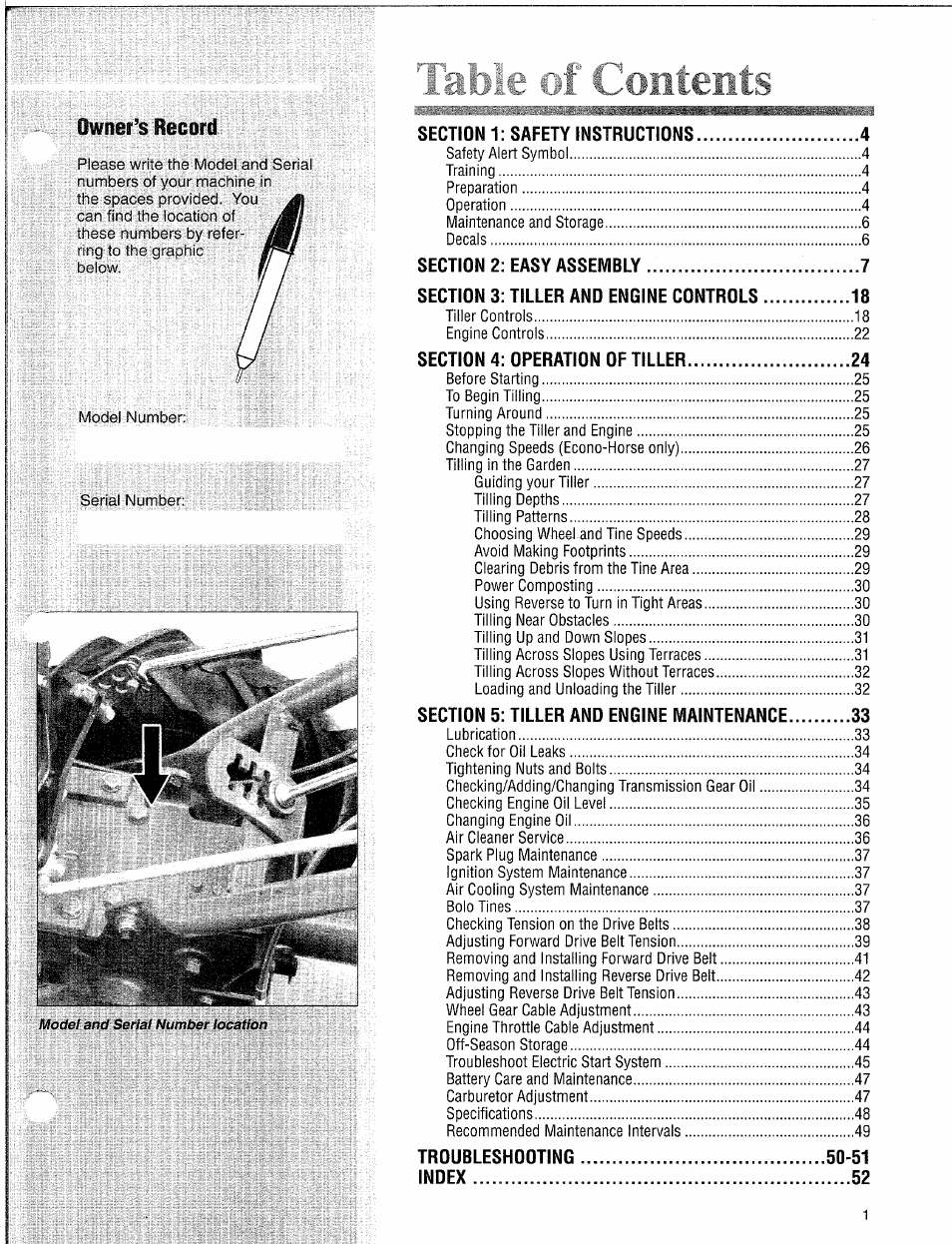 Ioiems | Troy-Bilt 15009 User Manual | Page 3 / 56