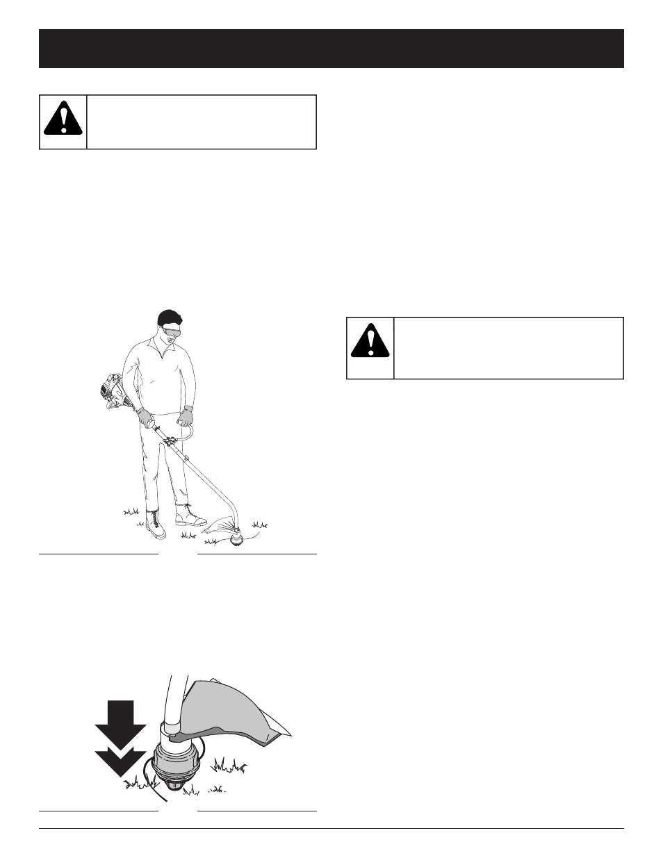 Caution, Warning, Operating instructions | Troy-Bilt TB25ET User Manual | Page 11 / 80