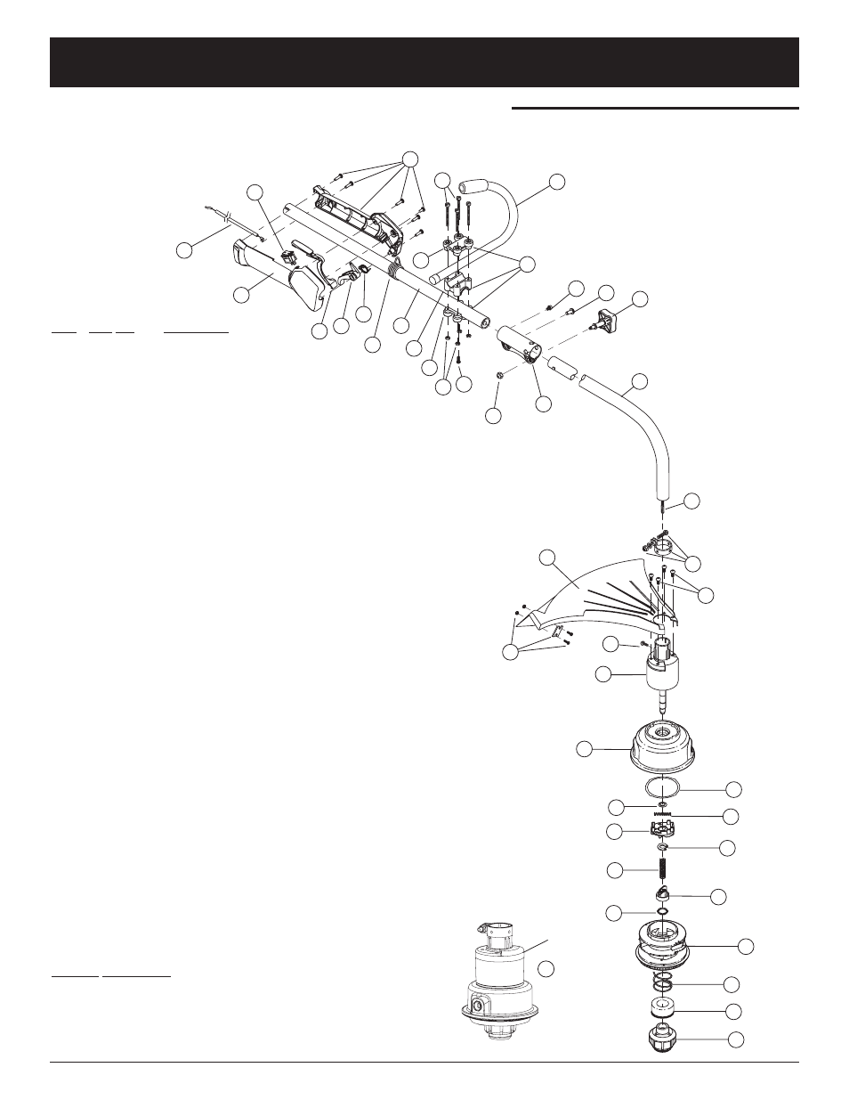 Parts list | Troy-Bilt TB25ET User Manual | Page 78 / 80