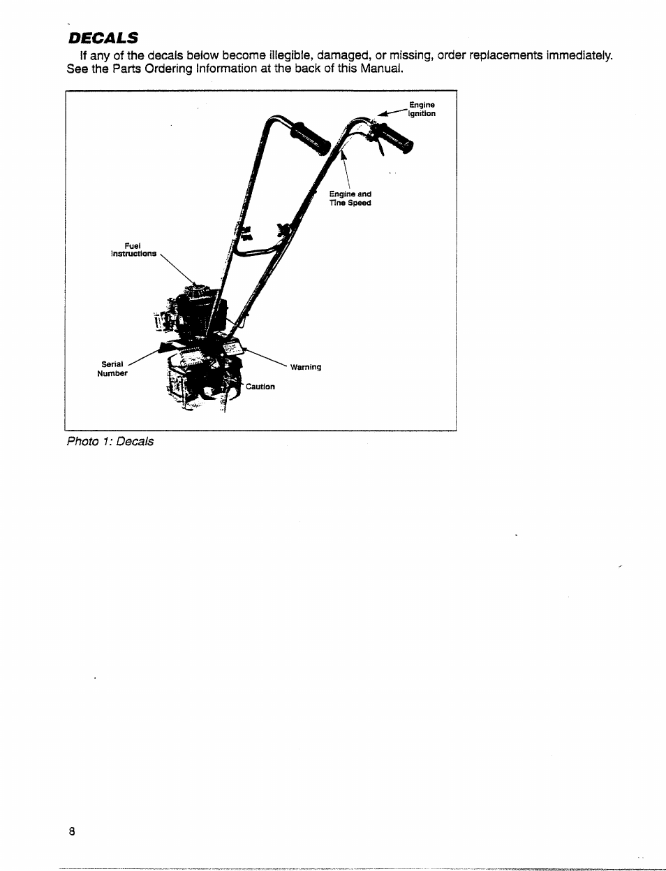 Decals | Troy-Bilt 12001C User Manual | Page 8 / 24