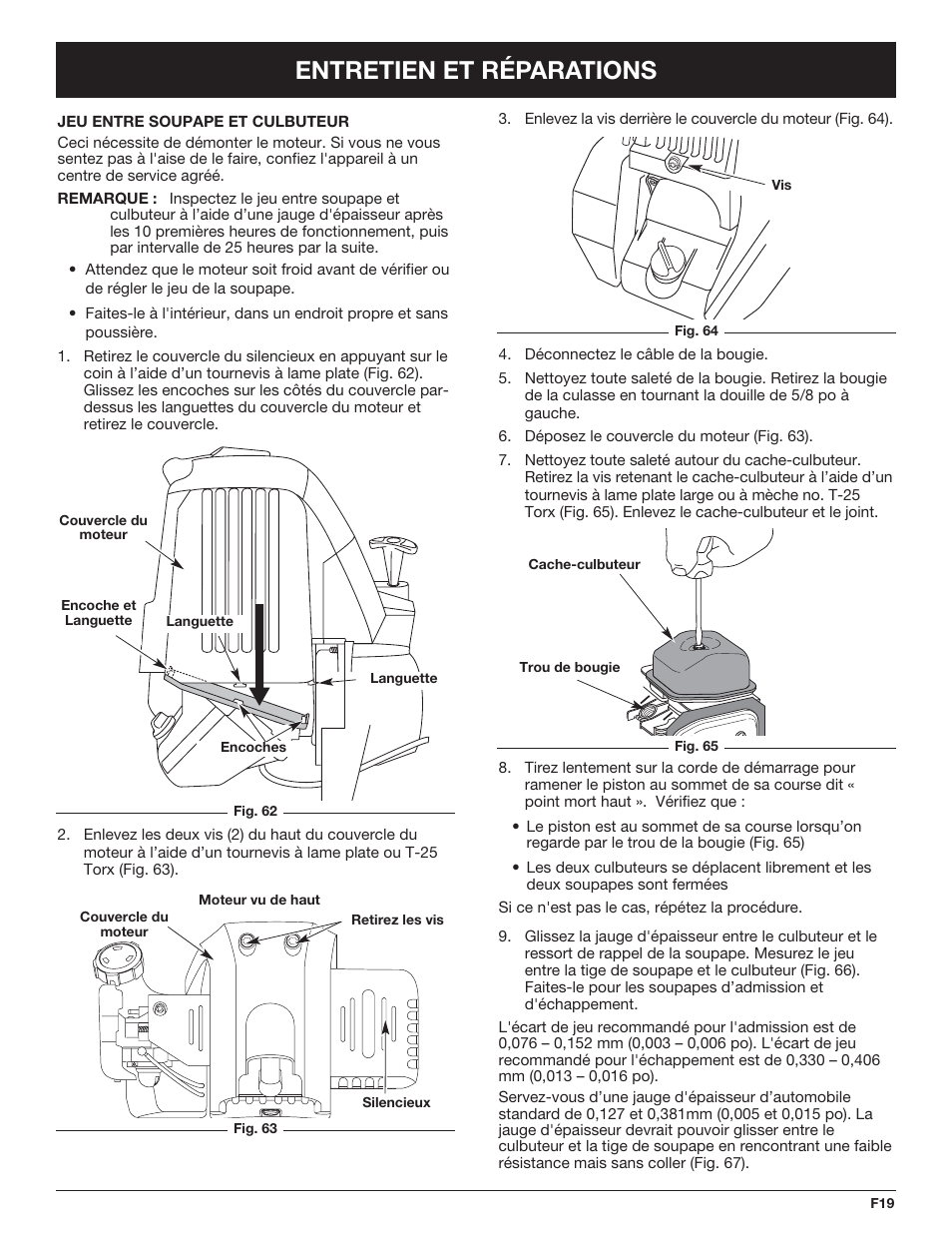 Entretien et réparations | Troy-Bilt TB425CS EU User Manual | Page 43 / 80