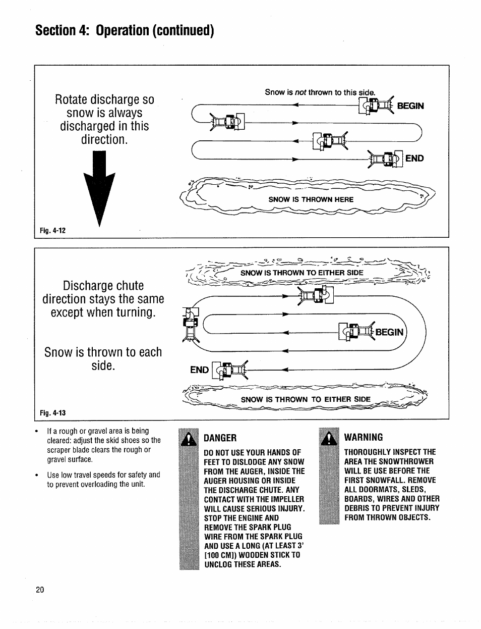 Danger, Warning | Troy-Bilt 42000 User Manual | Page 20 / 32