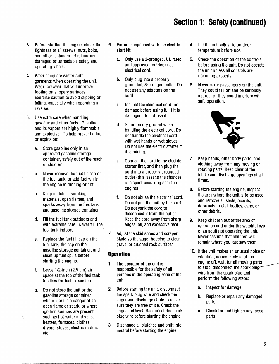 Operation | Troy-Bilt 42000 User Manual | Page 5 / 32