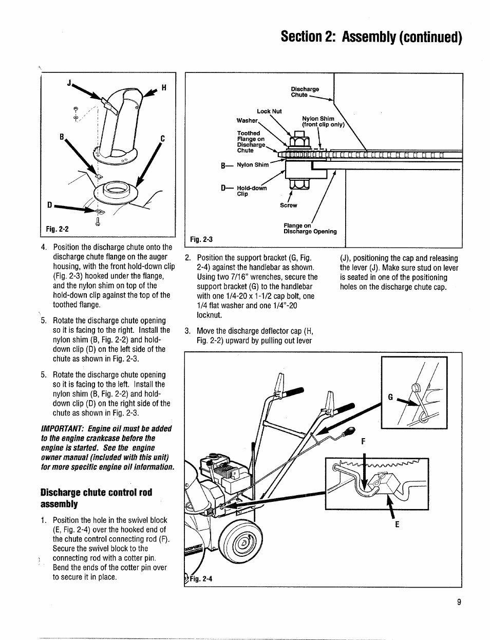 Discharge chute control rod assembly, Discharge chute control rod | Troy-Bilt 42000 User Manual | Page 9 / 32