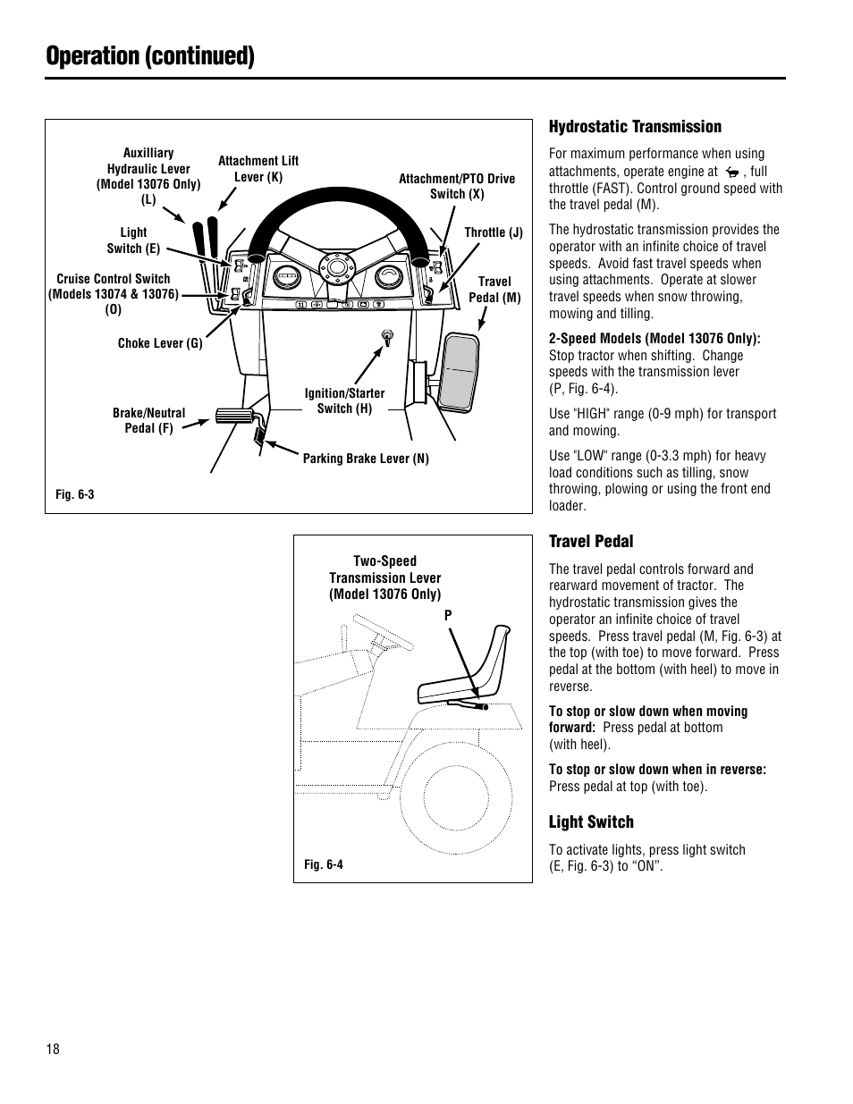 Operation (continued) | Troy-Bilt 13101 - GTX 16 User Manual | Page 18 / 28
