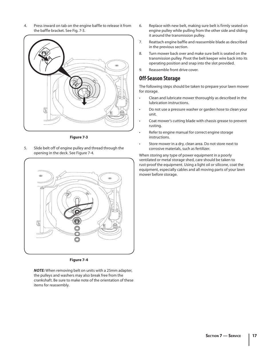 Off-season storage | Troy-Bilt 460 User Manual | Page 17 / 44