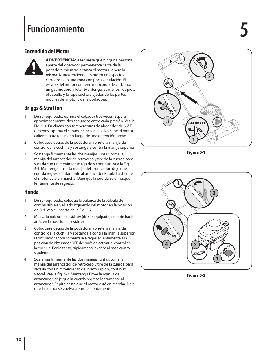 Funcionamiento | Troy-Bilt 460 User Manual | Page 36 / 44