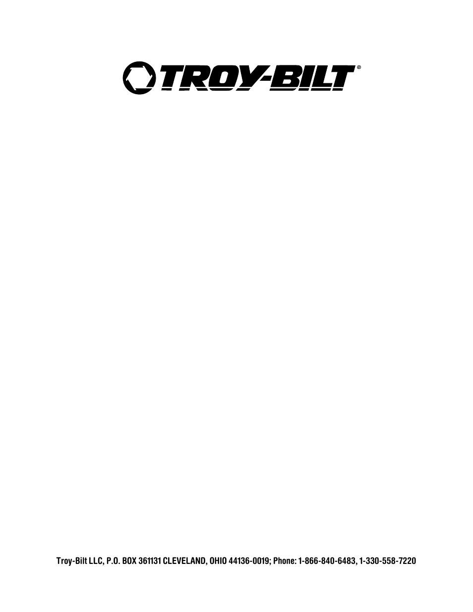 Manufacturer’s limited warranty for | Troy-Bilt 204 User Manual | Page 20 / 20