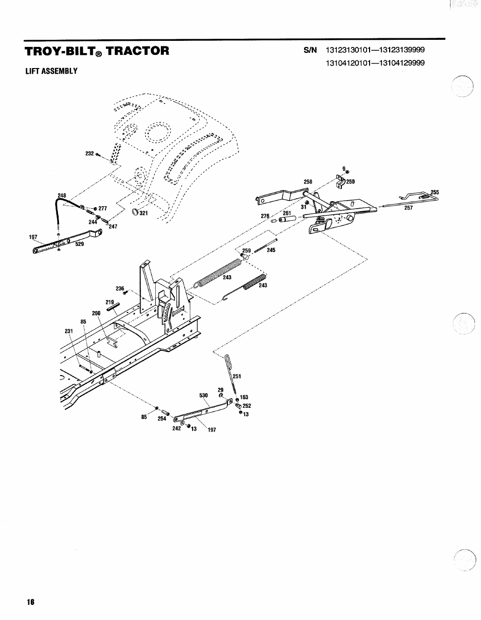 Troy-bilt® tractor | Troy-Bilt 13105 User Manual | Page 16 / 28
