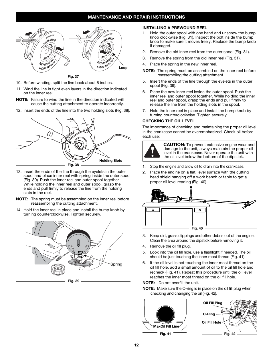 Troy-Bilt TB590BC User Manual | Page 12 / 62