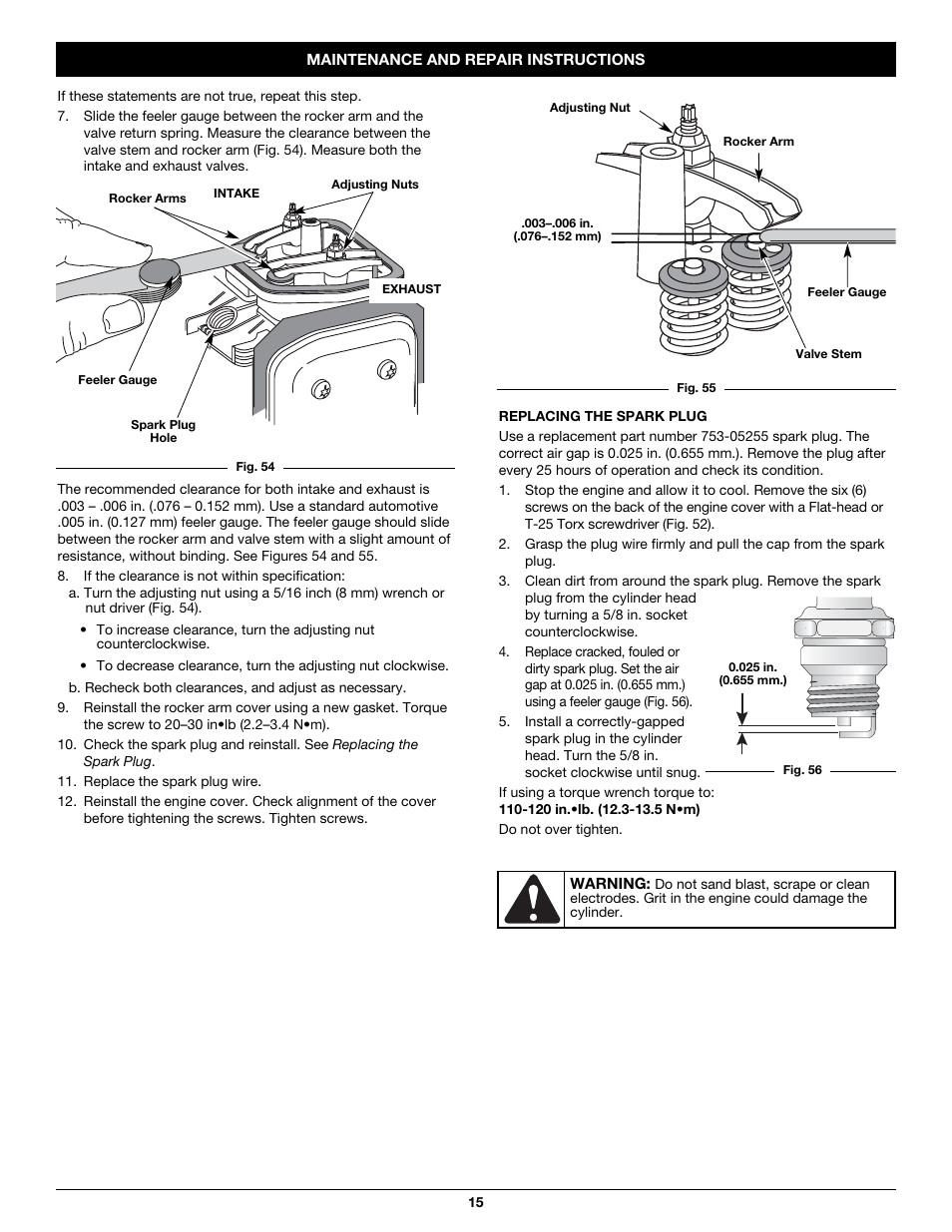 Troy-Bilt TB590BC User Manual | Page 15 / 62