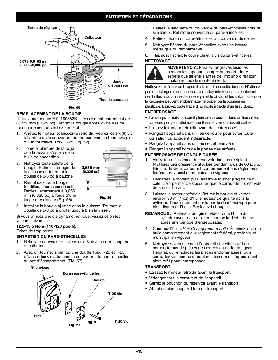 Troy-Bilt TB590BC User Manual | Page 35 / 62