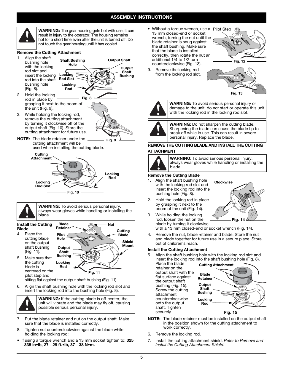 Troy-Bilt TB590BC User Manual | Page 5 / 62