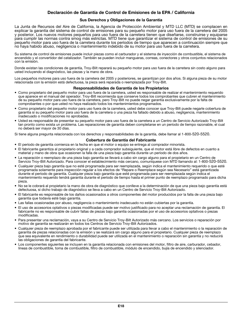 Troy-Bilt TB590BC User Manual | Page 58 / 62
