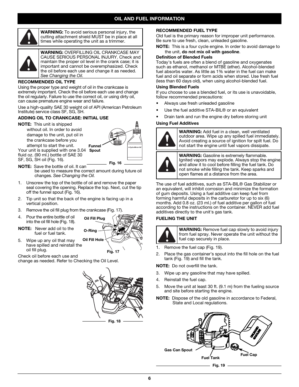 Troy-Bilt TB590BC User Manual | Page 6 / 62