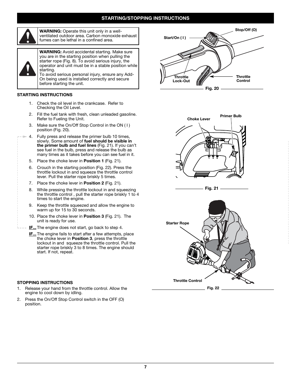 Troy-Bilt TB590BC User Manual | Page 7 / 62