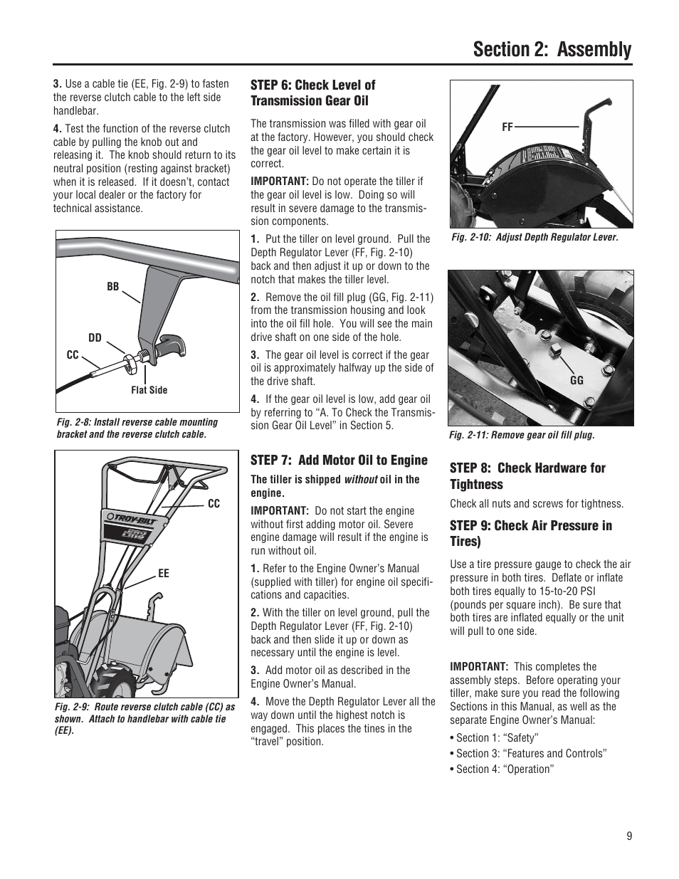 Troy-Bilt 644H-Bronco User Manual | Page 9 / 36