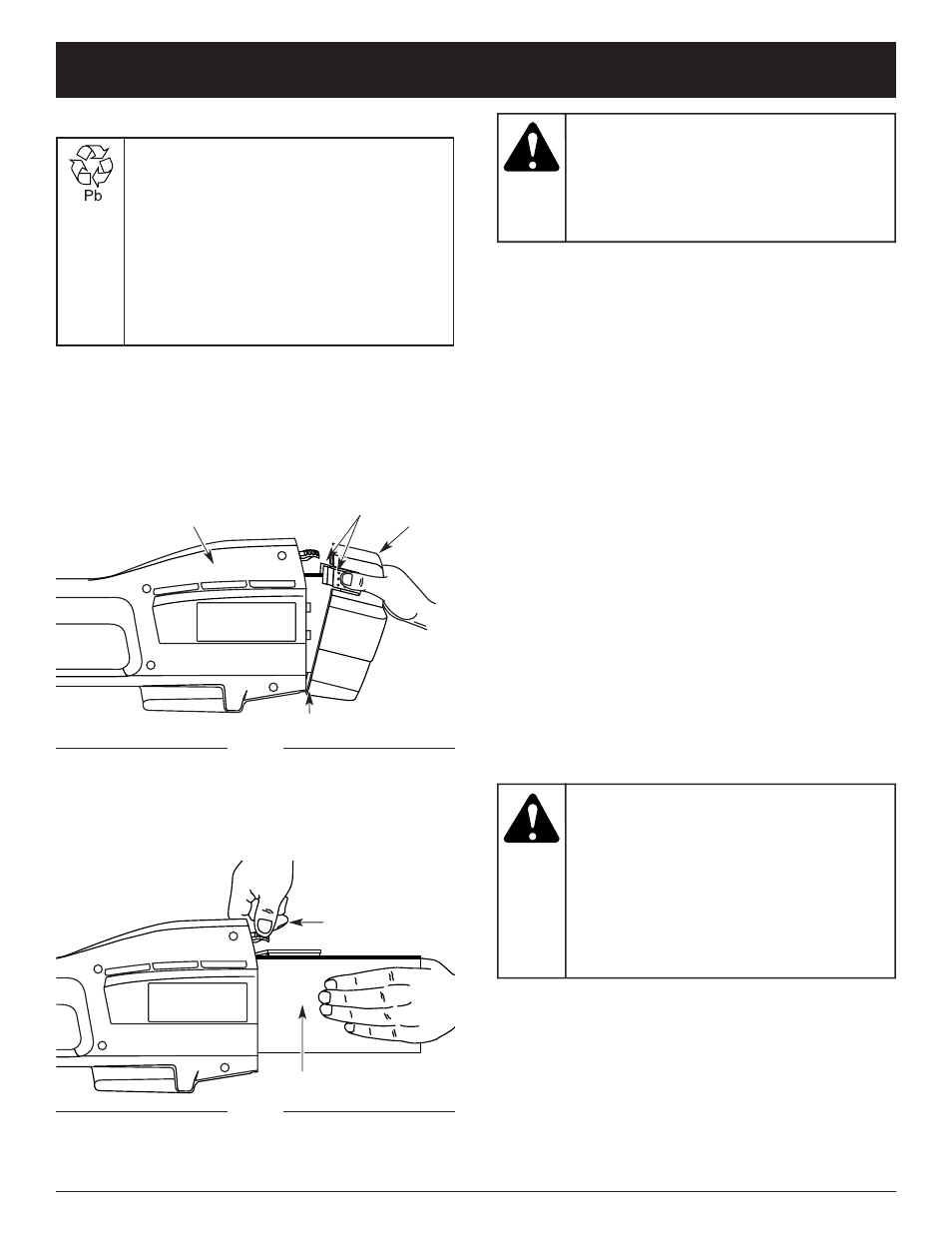 Advertencia, Precaucion, Instrucciones de mantenimiento y reparacion | Troy-Bilt TB55B User Manual | Page 45 / 52