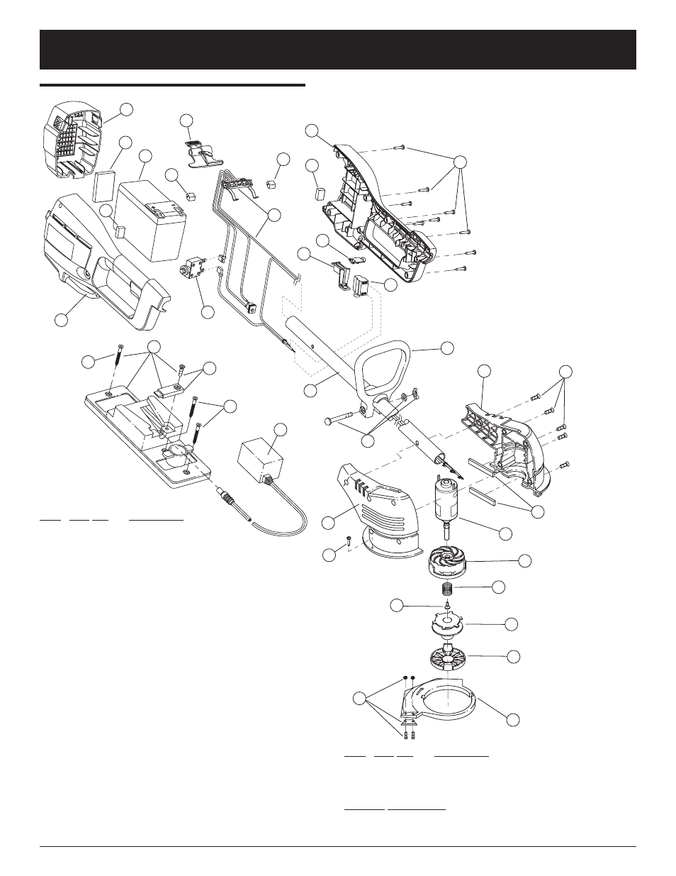 Parts list | Troy-Bilt TB55B User Manual | Page 51 / 52