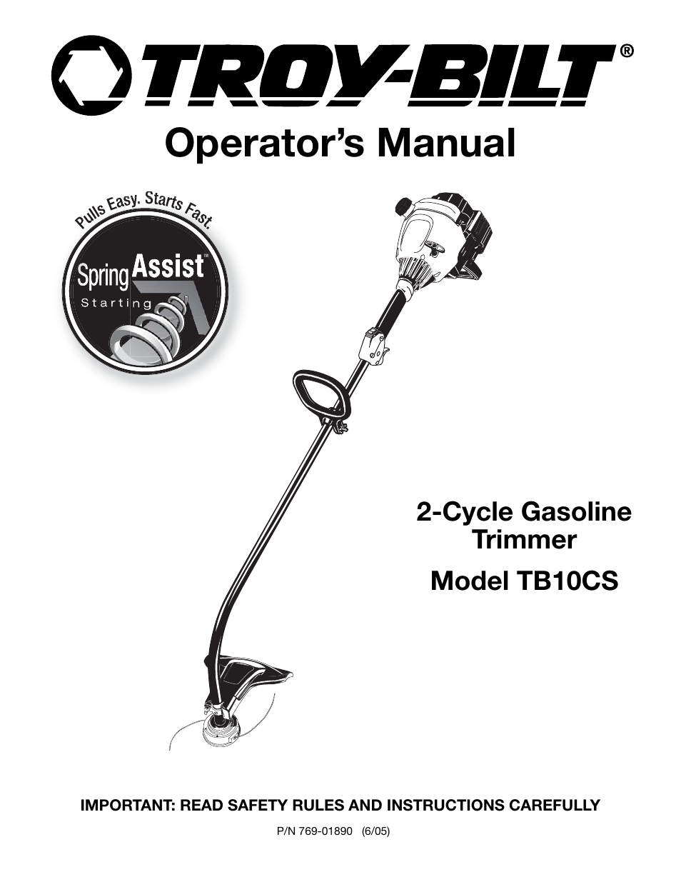 Troy-Bilt TB10CS User Manual | 64 pages