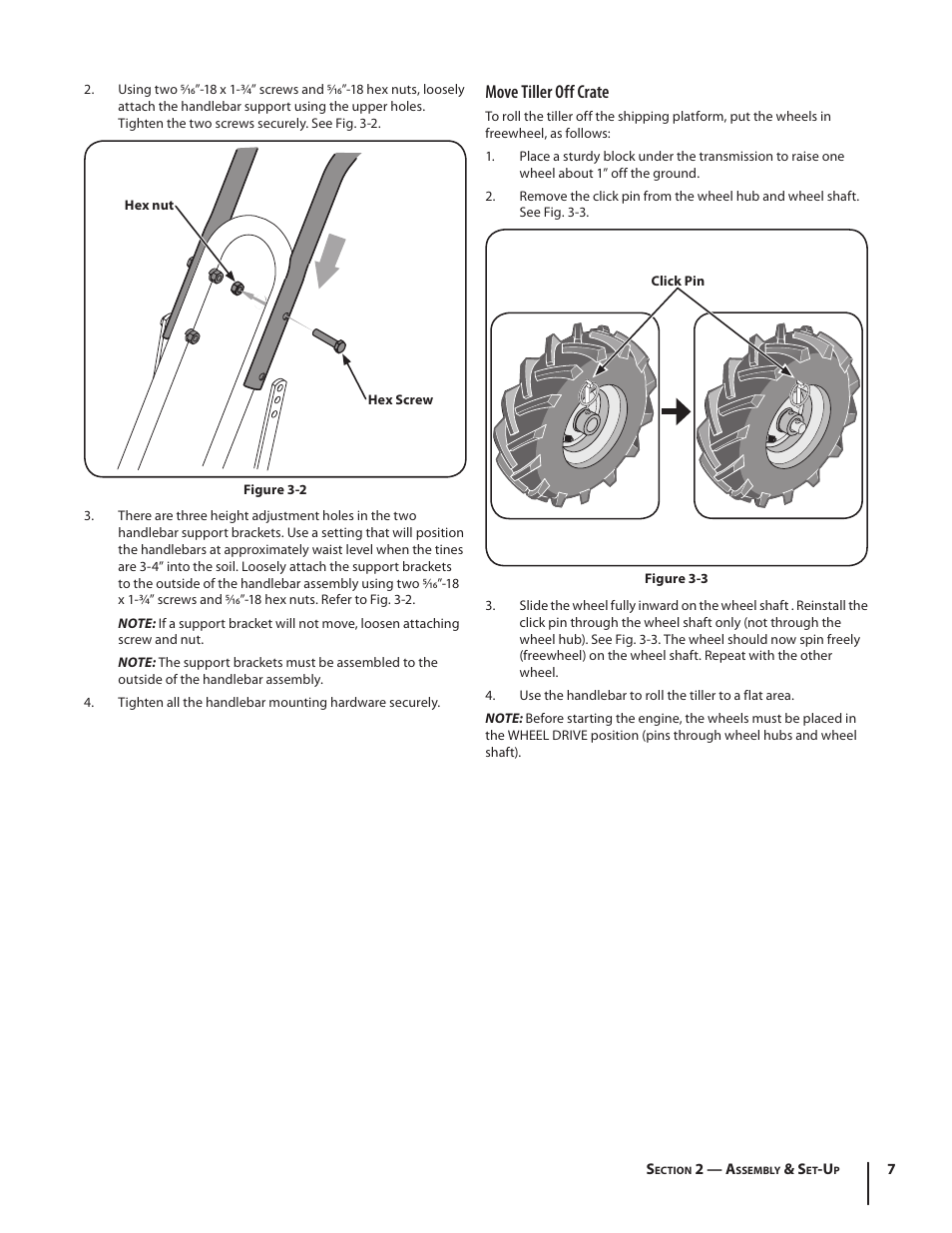 Move tiller off crate | Troy-Bilt series 650 User Manual | Page 7 / 20