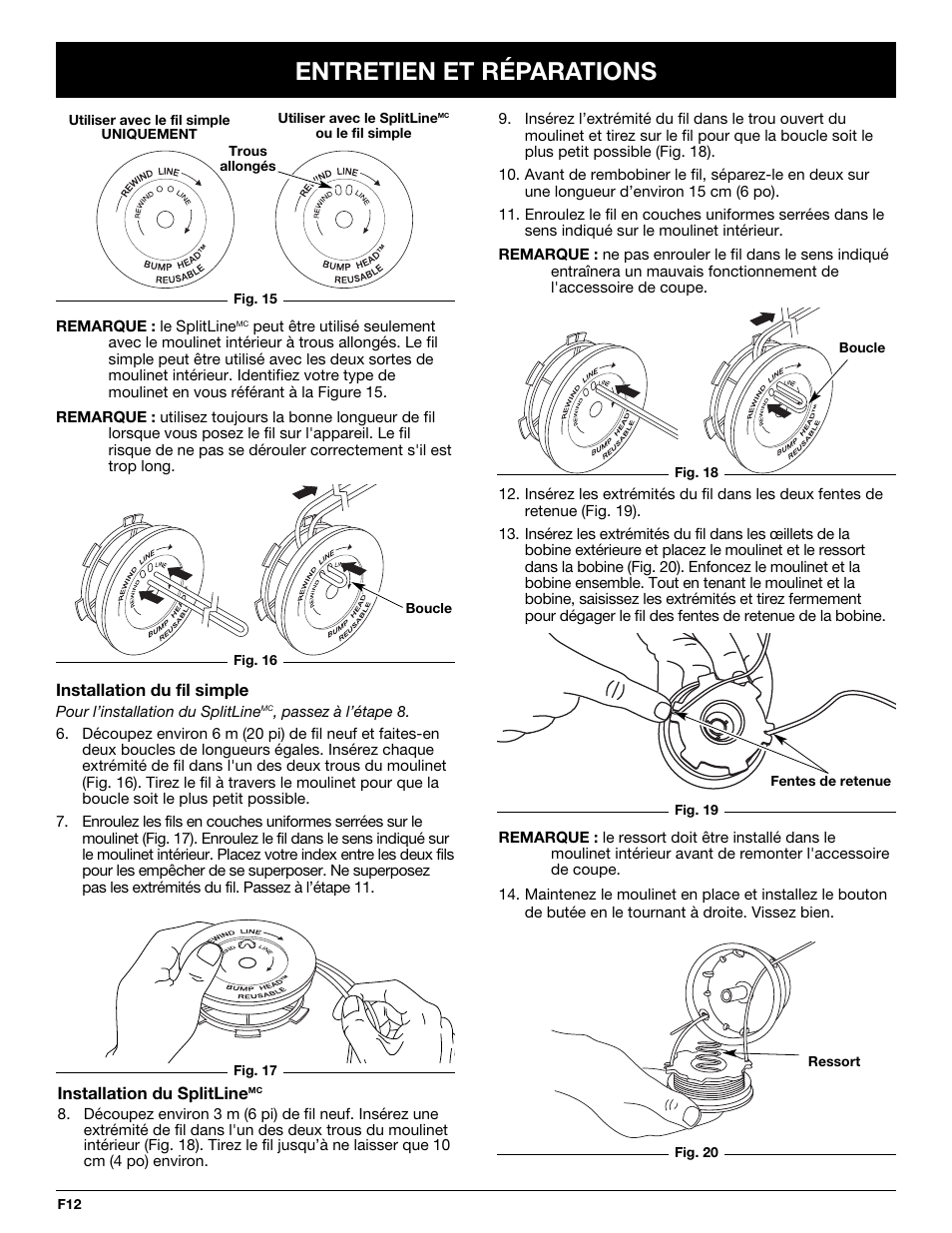 Entretien et réparations | Troy-Bilt TB65SS User Manual | Page 32 / 64