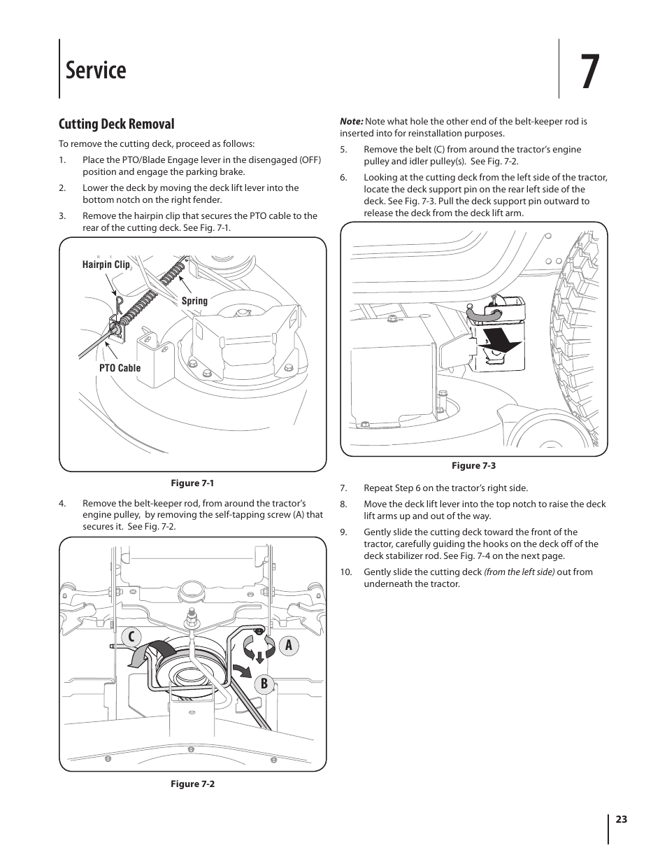 Service | Troy-Bilt Bronco User Manual | Page 23 / 64