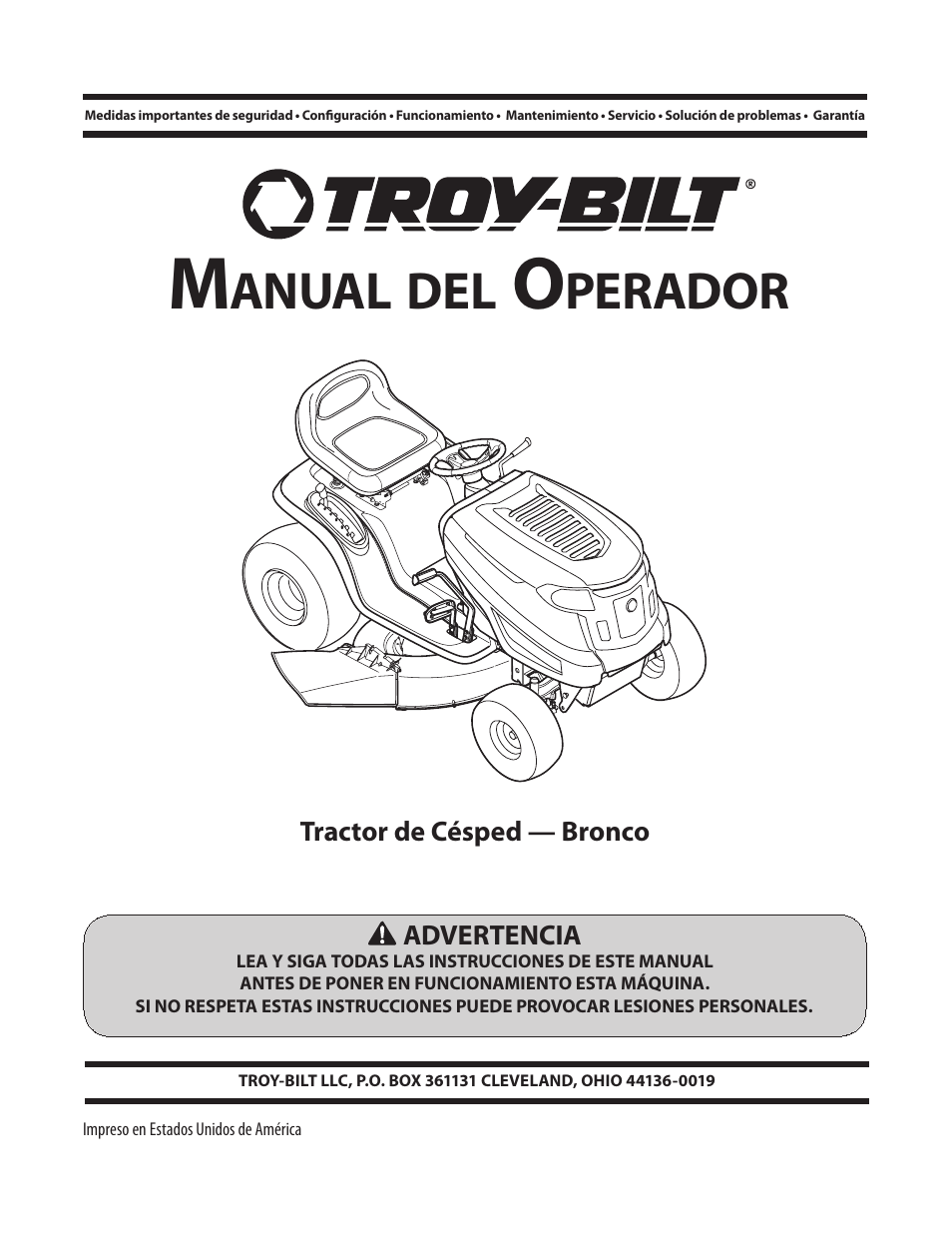 Anual, Perador | Troy-Bilt Bronco User Manual | Page 33 / 64