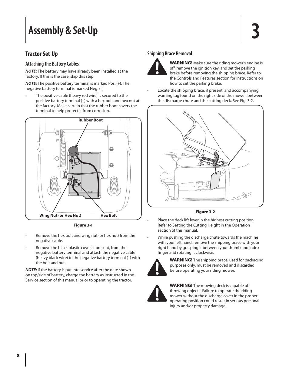 Assembly & set-up | Troy-Bilt Bronco User Manual | Page 8 / 64