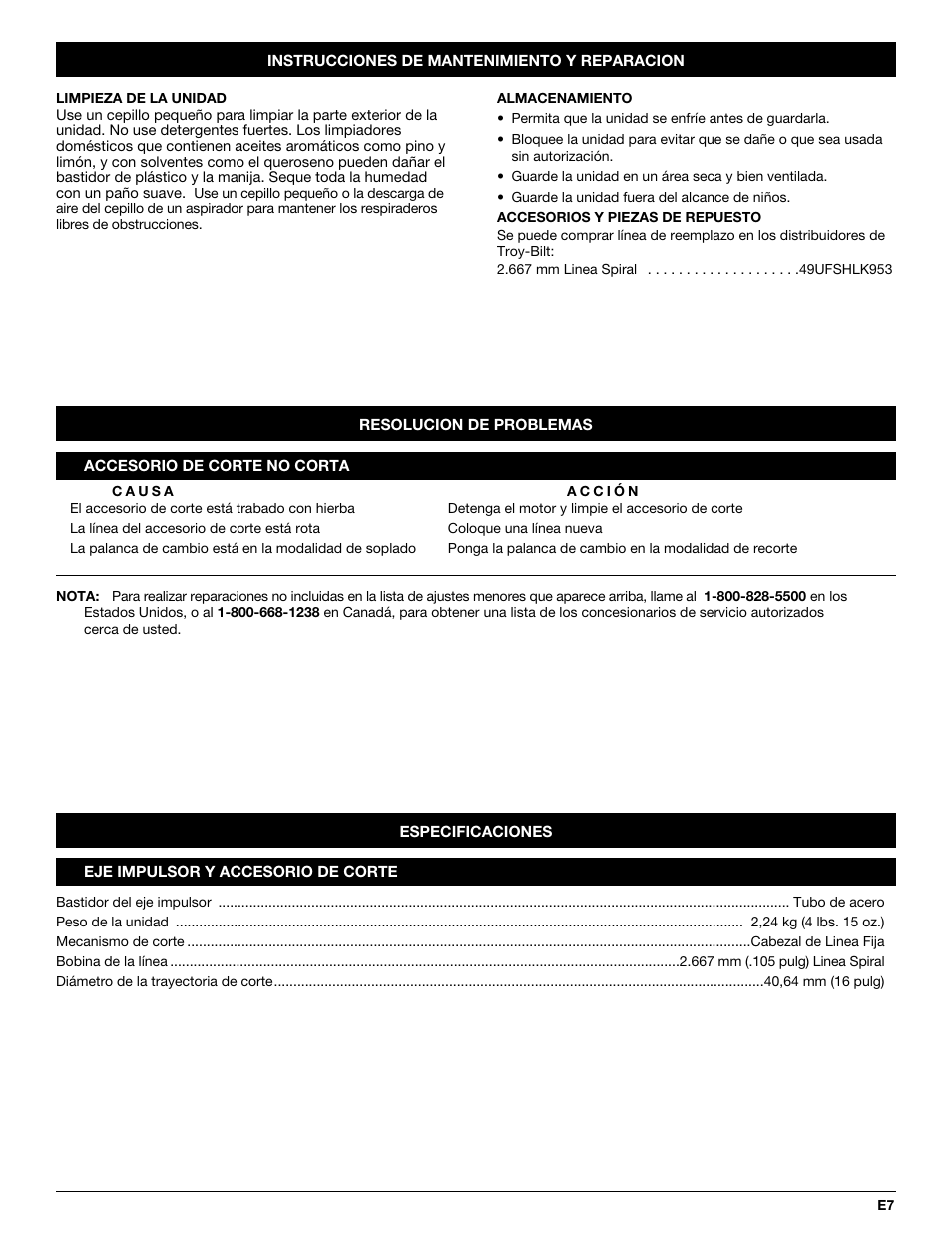 Troy-Bilt TBBT User Manual | Page 23 / 28