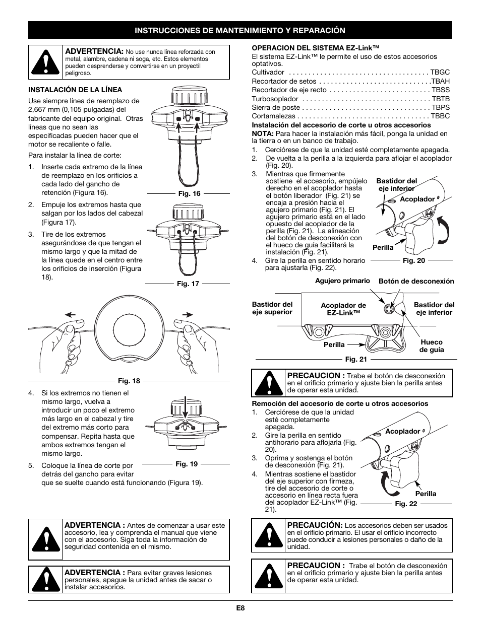 Troy-Bilt TB26TB User Manual | Page 40 / 52