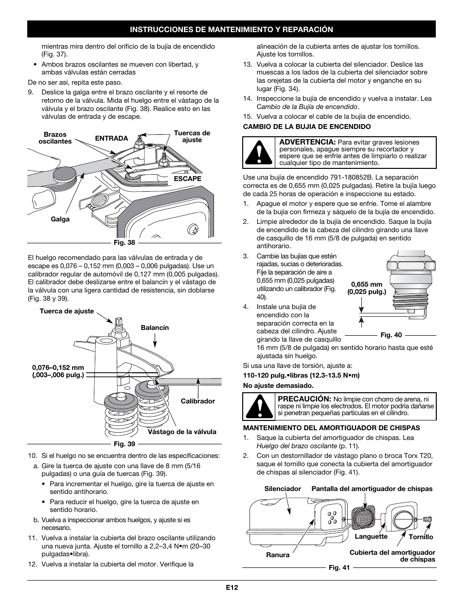 Troy-Bilt TB26TB User Manual | Page 44 / 52