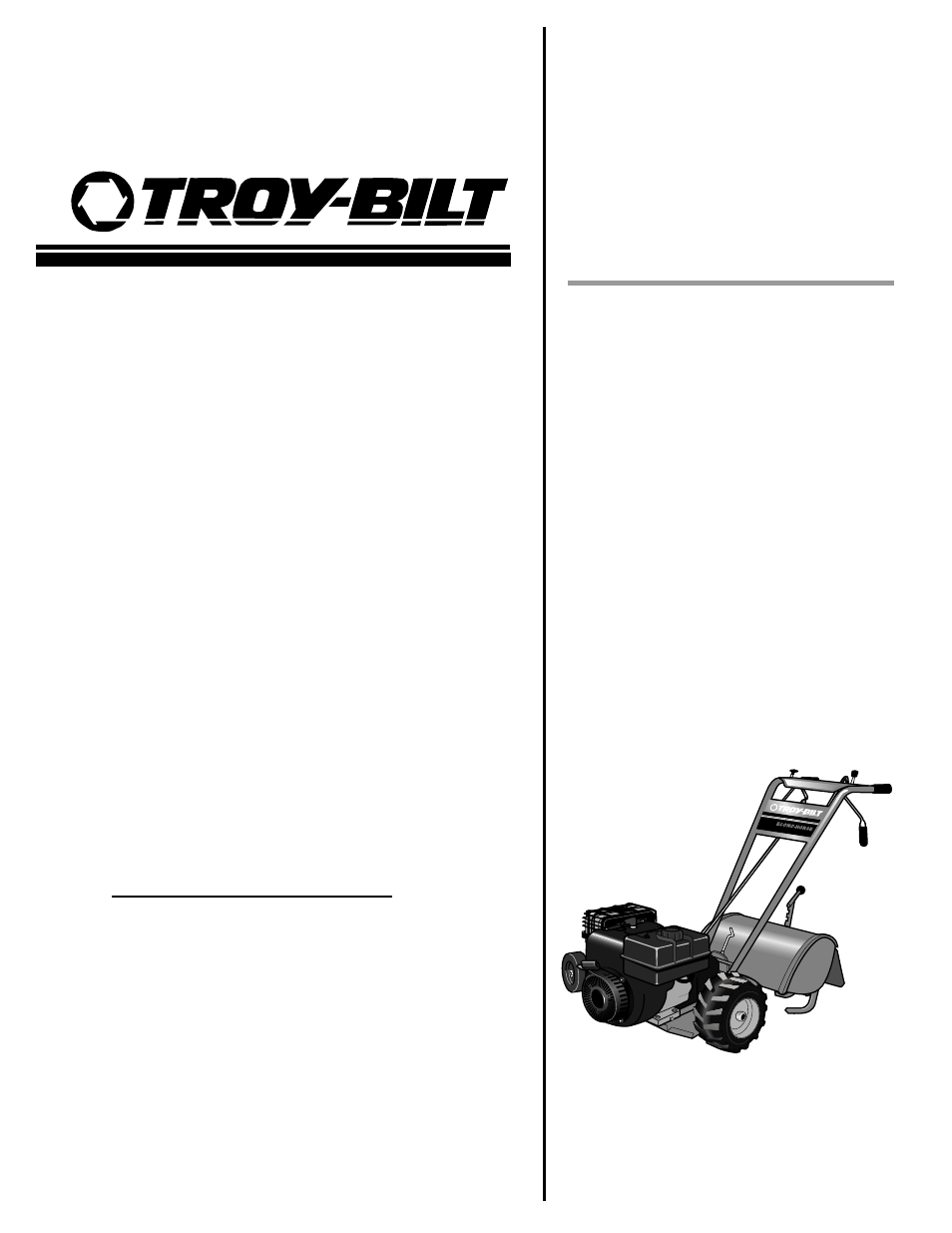 Troy-Bilt 12185 User Manual | 20 pages