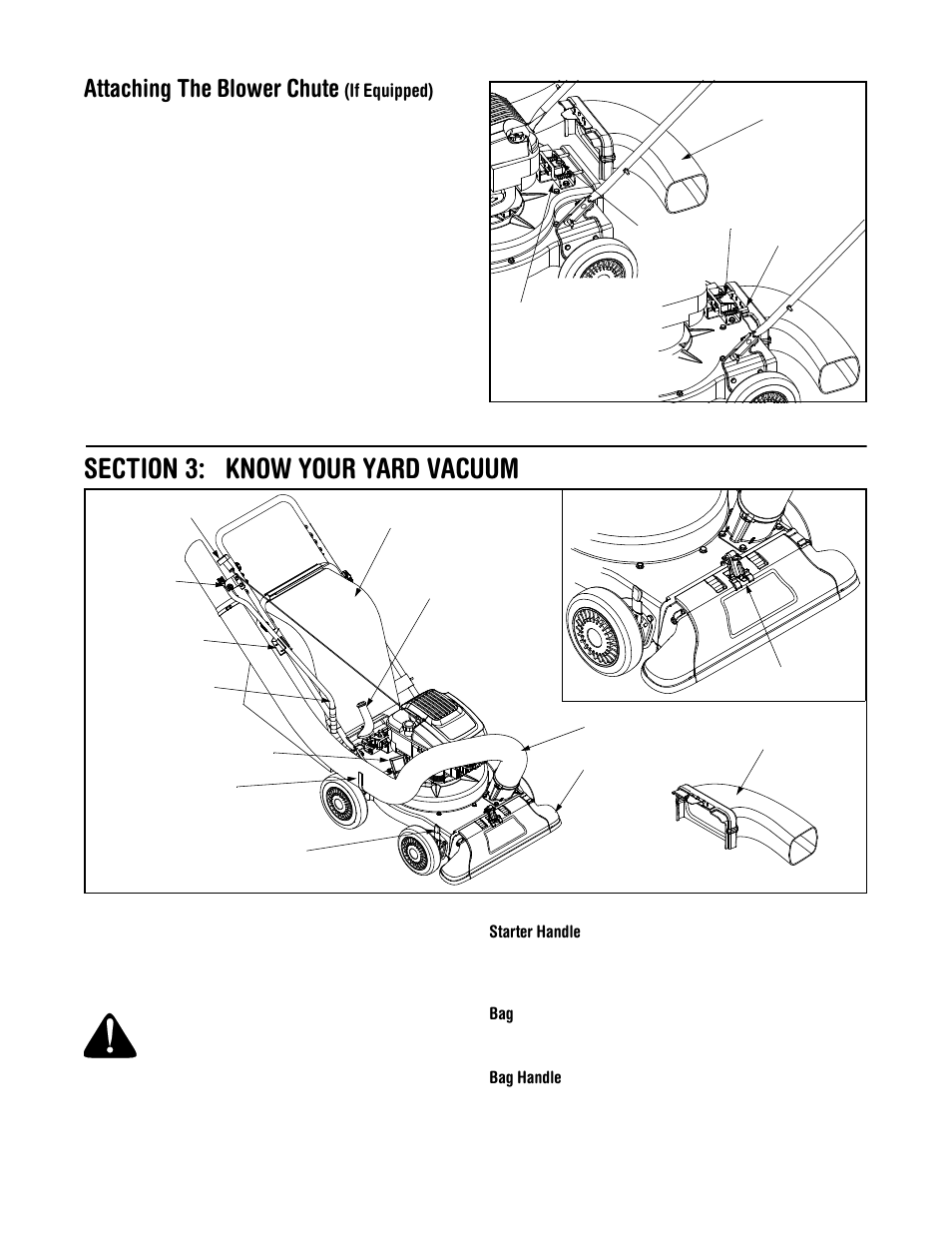 Attaching the blower chute | Troy-Bilt 24B-060F063 User Manual | Page 7 / 14