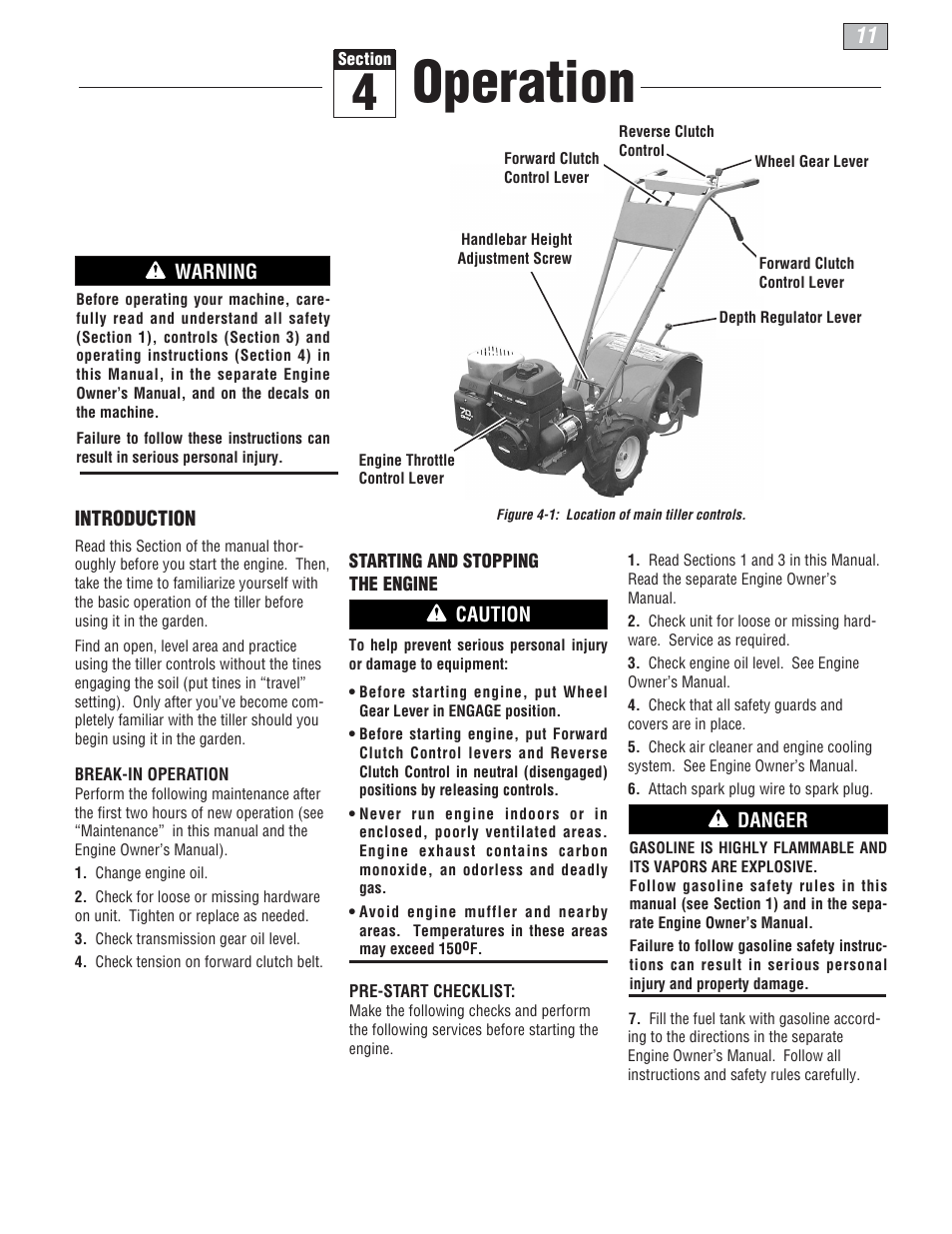 Operation | Troy-Bilt E666M-Pony User Manual | Page 11 / 40