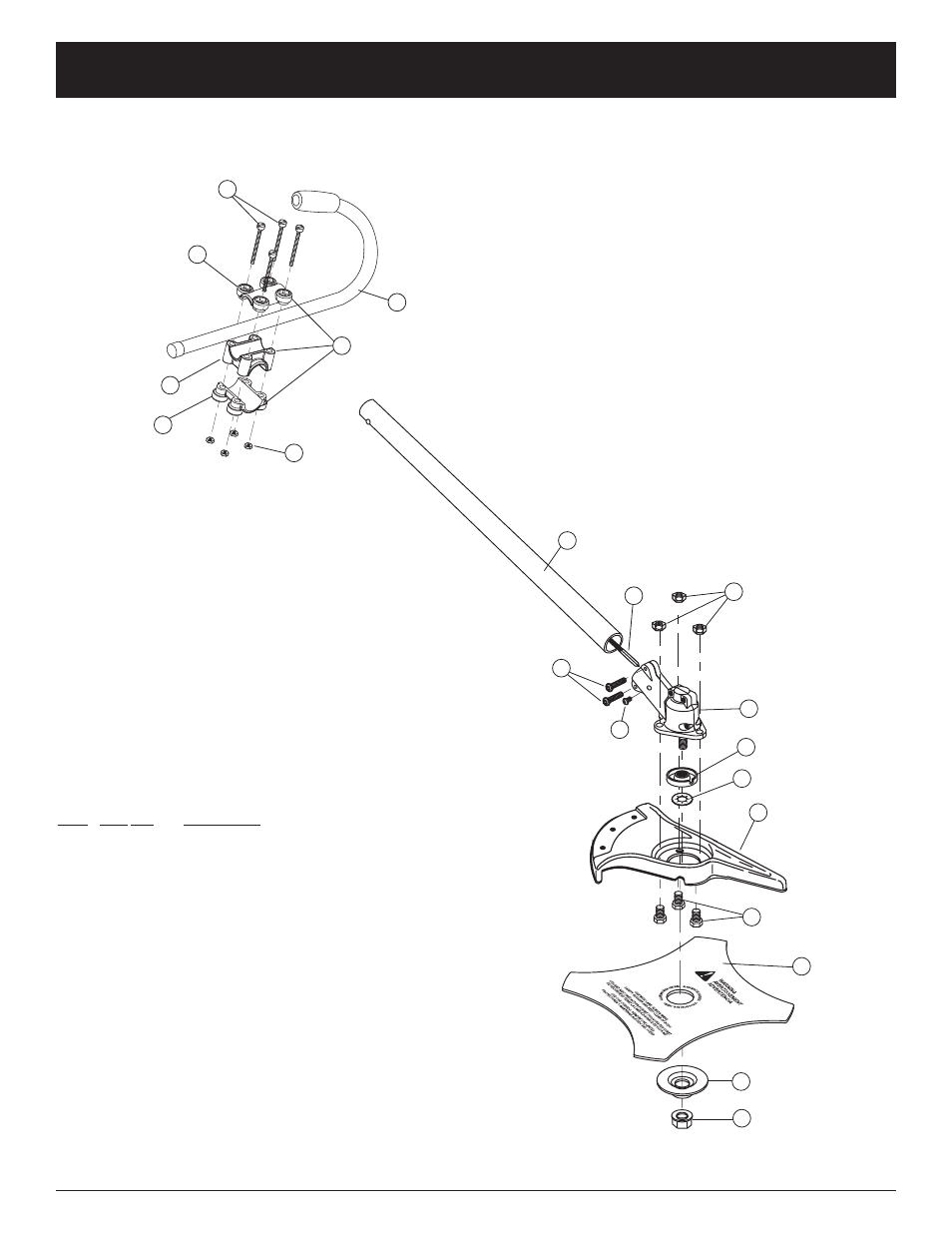 Parts list, Attachment parts - tbbc | Troy-Bilt TBBC User Manual | Page 47 / 48