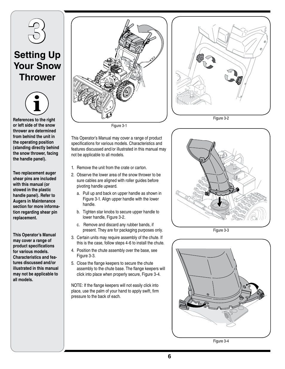 Setting up your snow thrower | Troy-Bilt STORM Series User Manual | Page 6 / 28