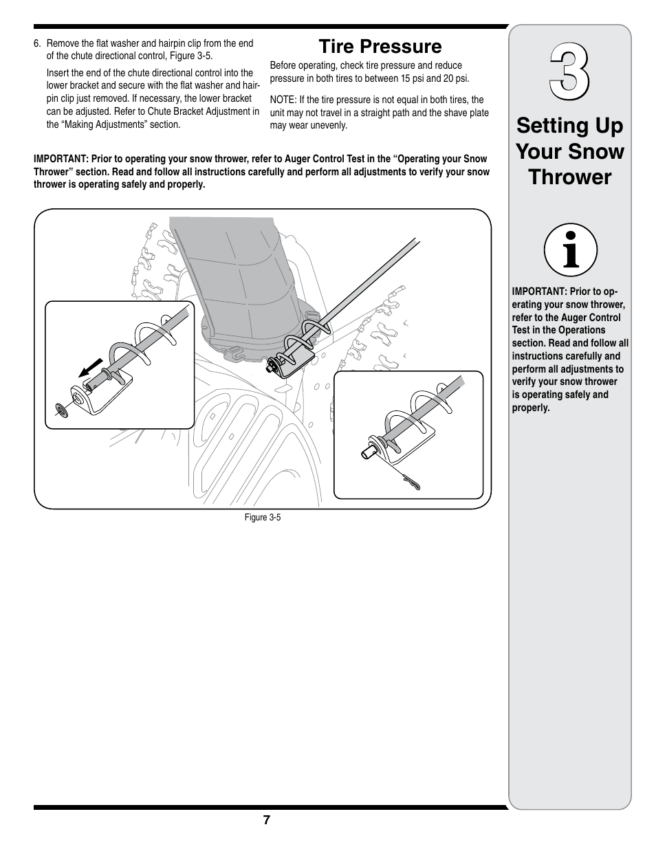 Setting up your snow thrower | Troy-Bilt STORM Series User Manual | Page 7 / 28