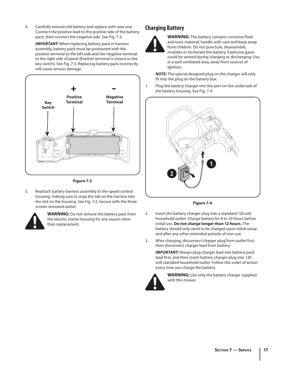 Charging battery | Troy-Bilt J860 User Manual | Page 17 / 28