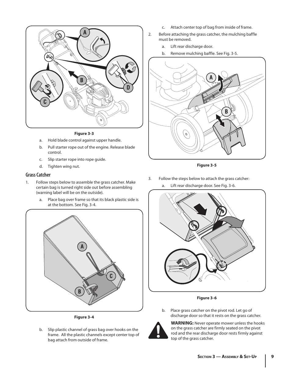 Grass catcher, Ac d b, Ac b | Troy-Bilt J860 User Manual | Page 9 / 28