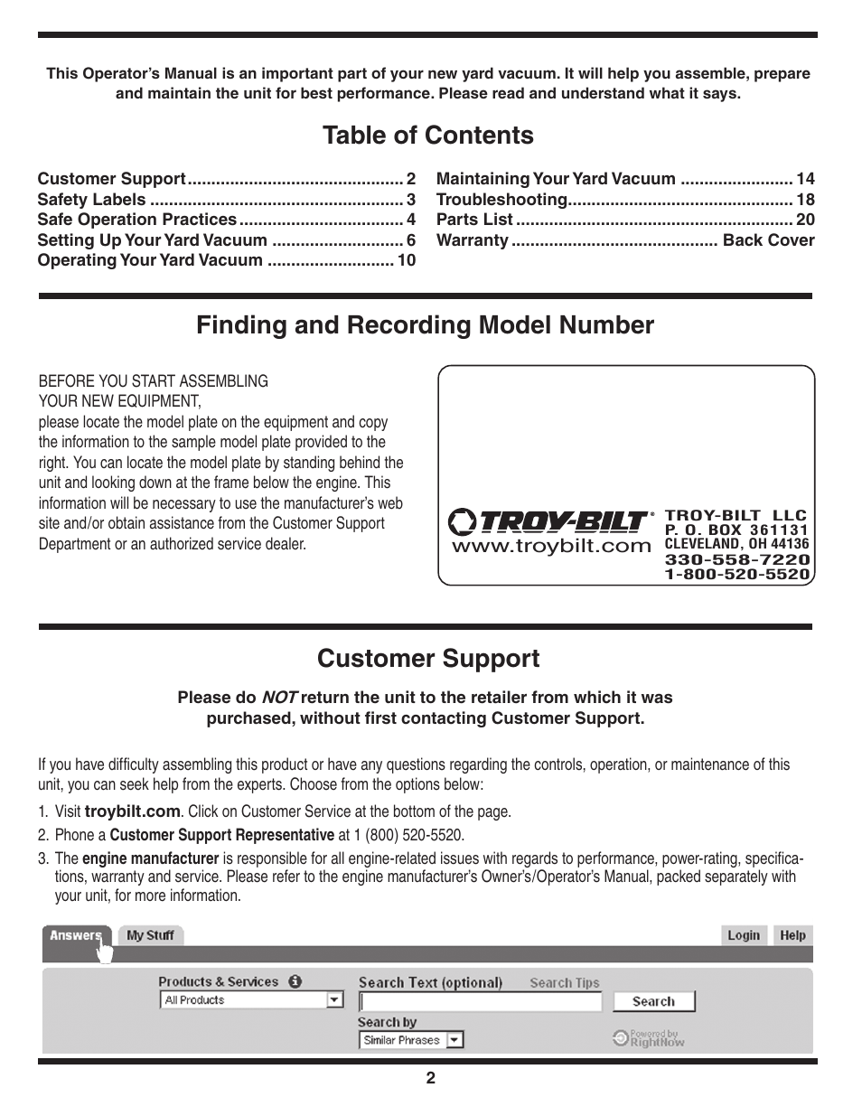 Troy-Bilt 24A-070F768 User Manual | Page 2 / 24